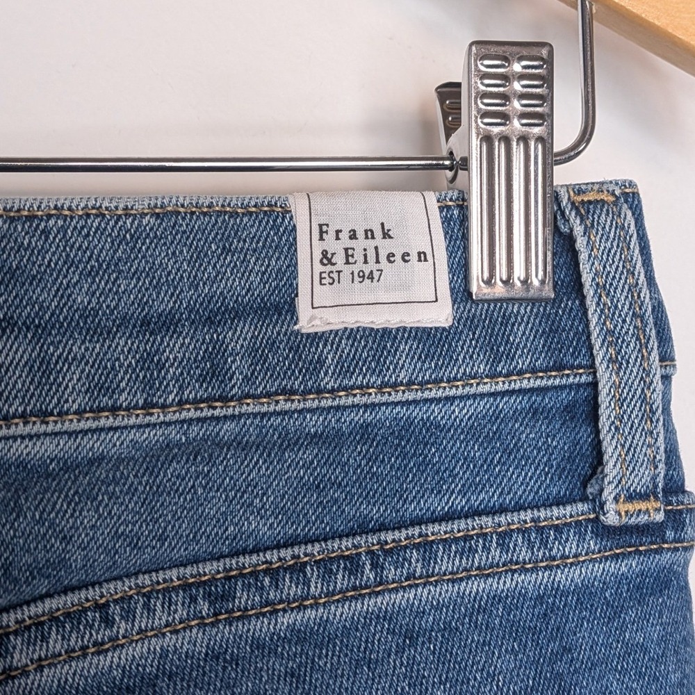 Frank & Eileen Cork Everyday Denim Slim Leg Raw Hem Jeans Antique Denim Blue 28 - Picture 7 of 10